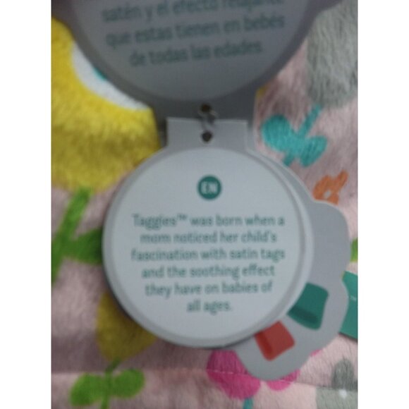 Bright Starts Taggies Pink Flowers Soft Security Blanket Lovey 12 in X 12 in - Picture 5 of 13